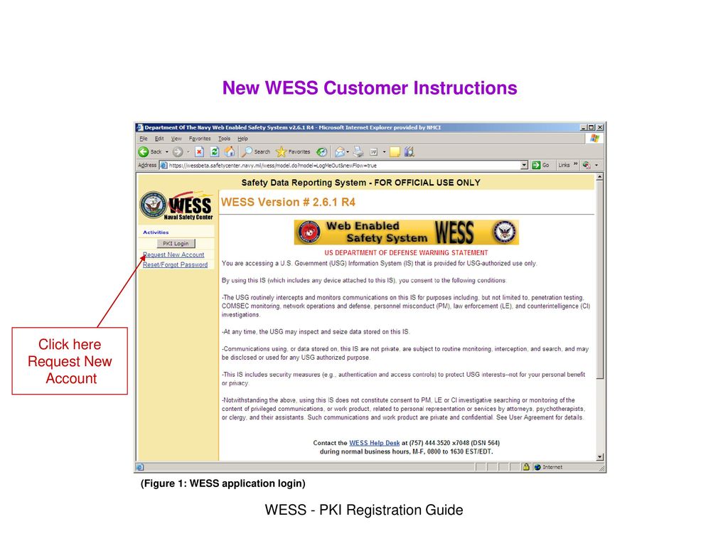 New WESS Customer Instructions