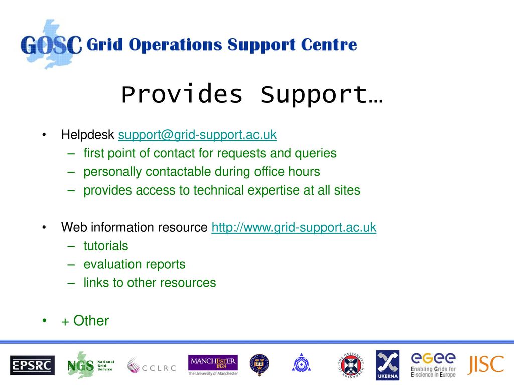 Operations Support For The Uk National Grid Service Ppt Download