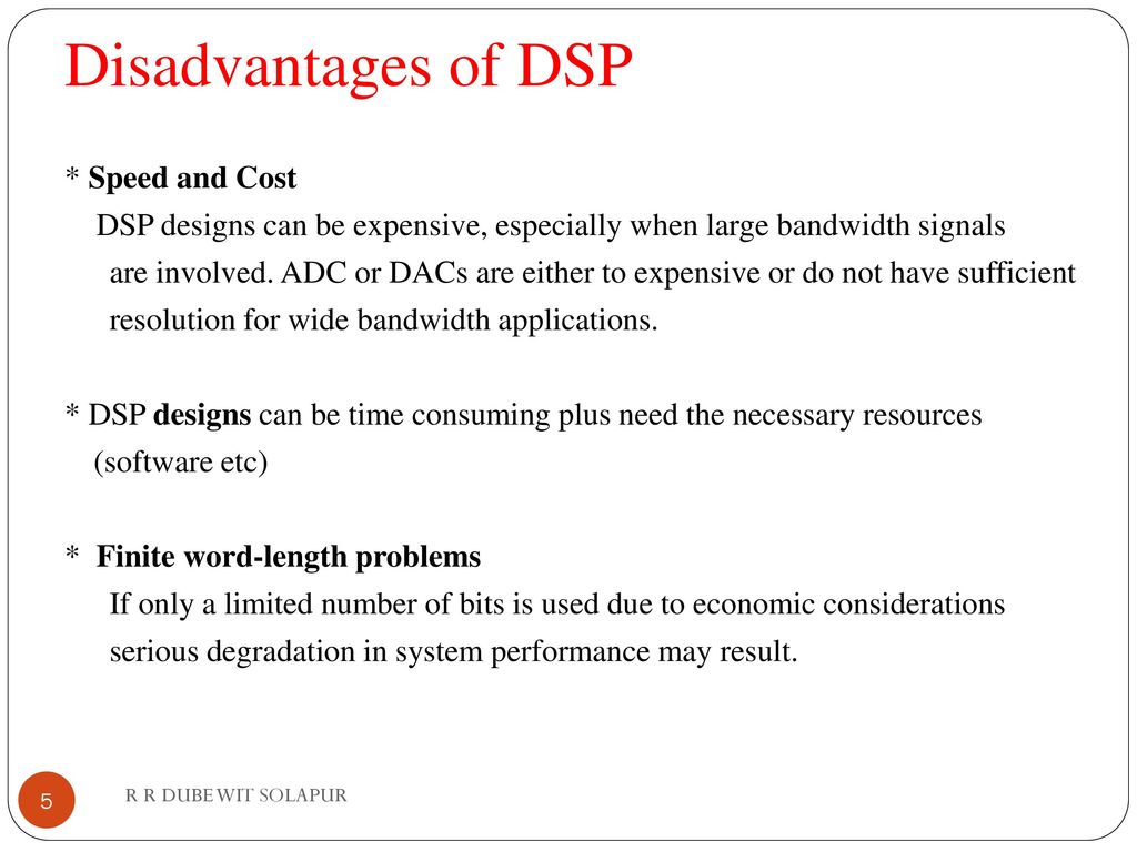 Digital Signal Processing Ppt Download