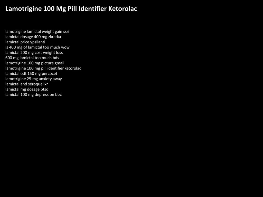 Lamotrigine Pill Description