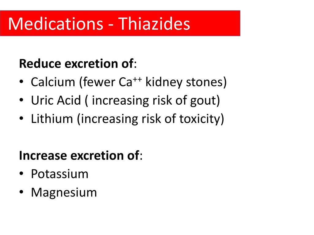 Medications - Thiazides