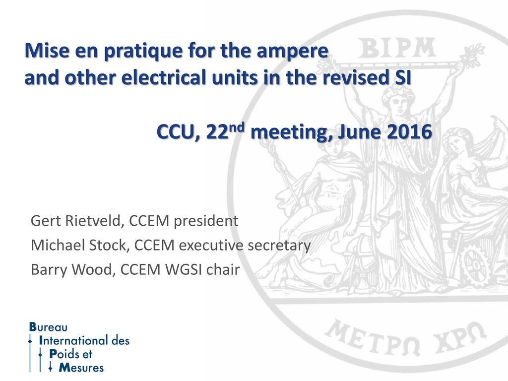 Mise En Pratique For The Ampere And Other Electrical Units