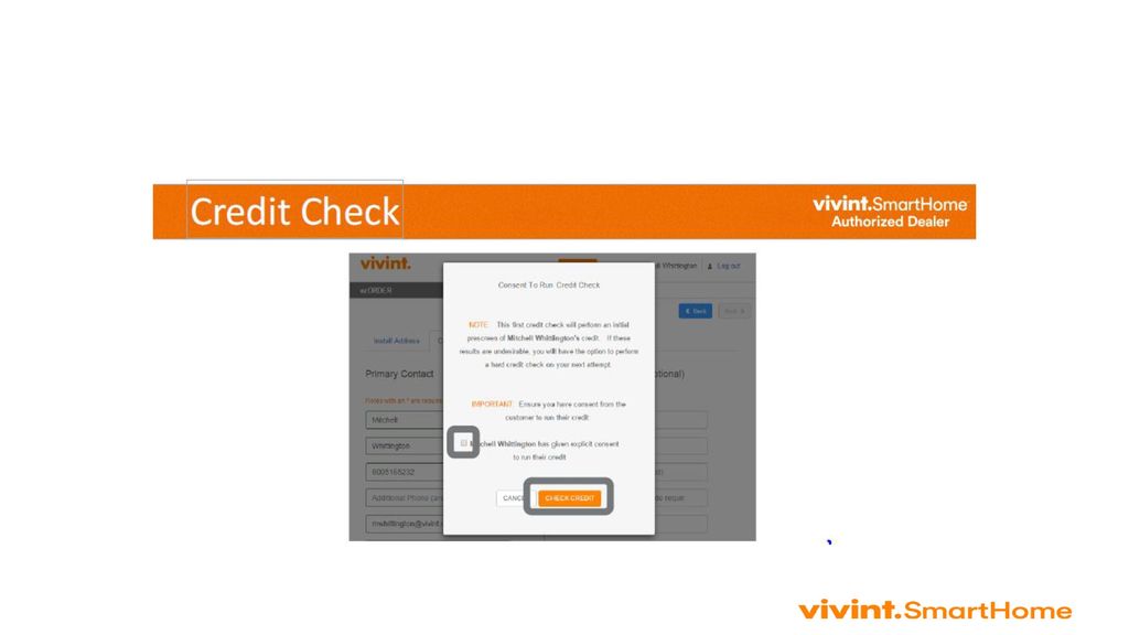 Important Numbers Vivint Order Entry Number