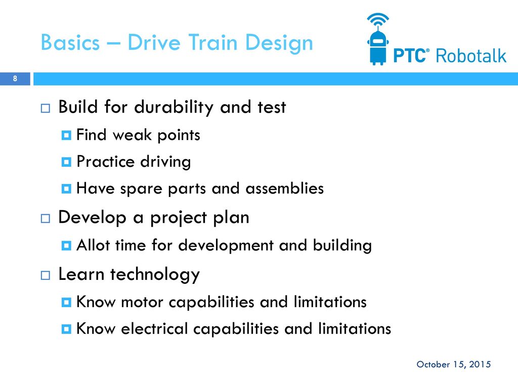 Basics – Drive Train Design