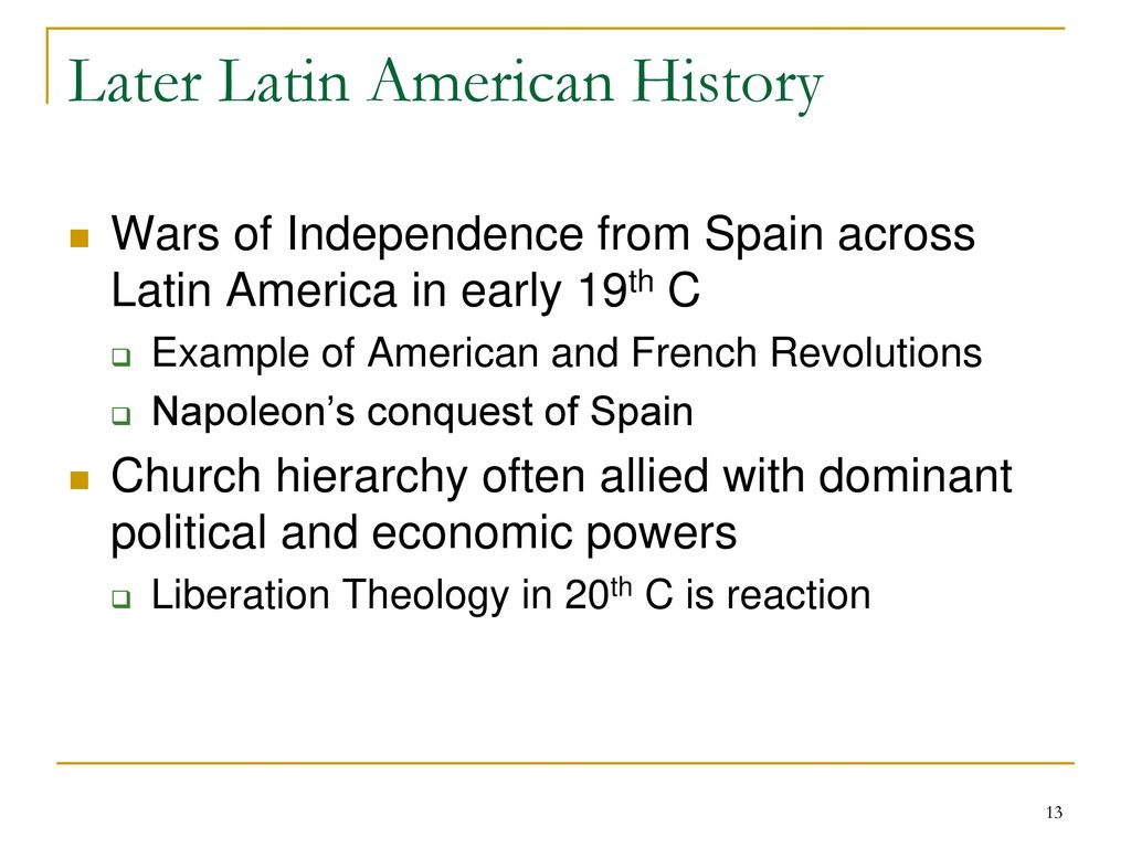 Later Latin American History