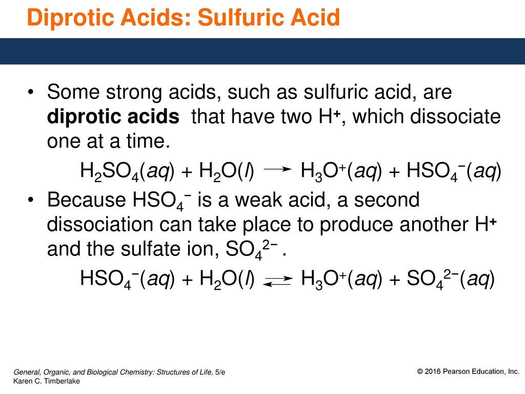 Diprotic Acids: Sulfuric Acid