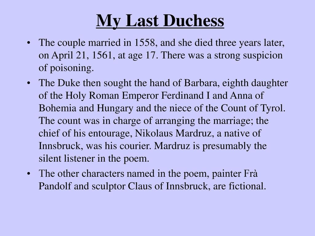 who wrote the poem my last duchess