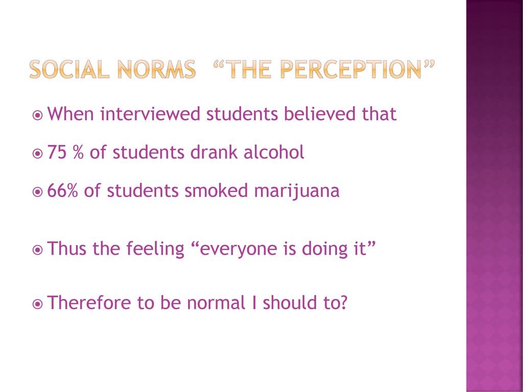 Social norms the perception