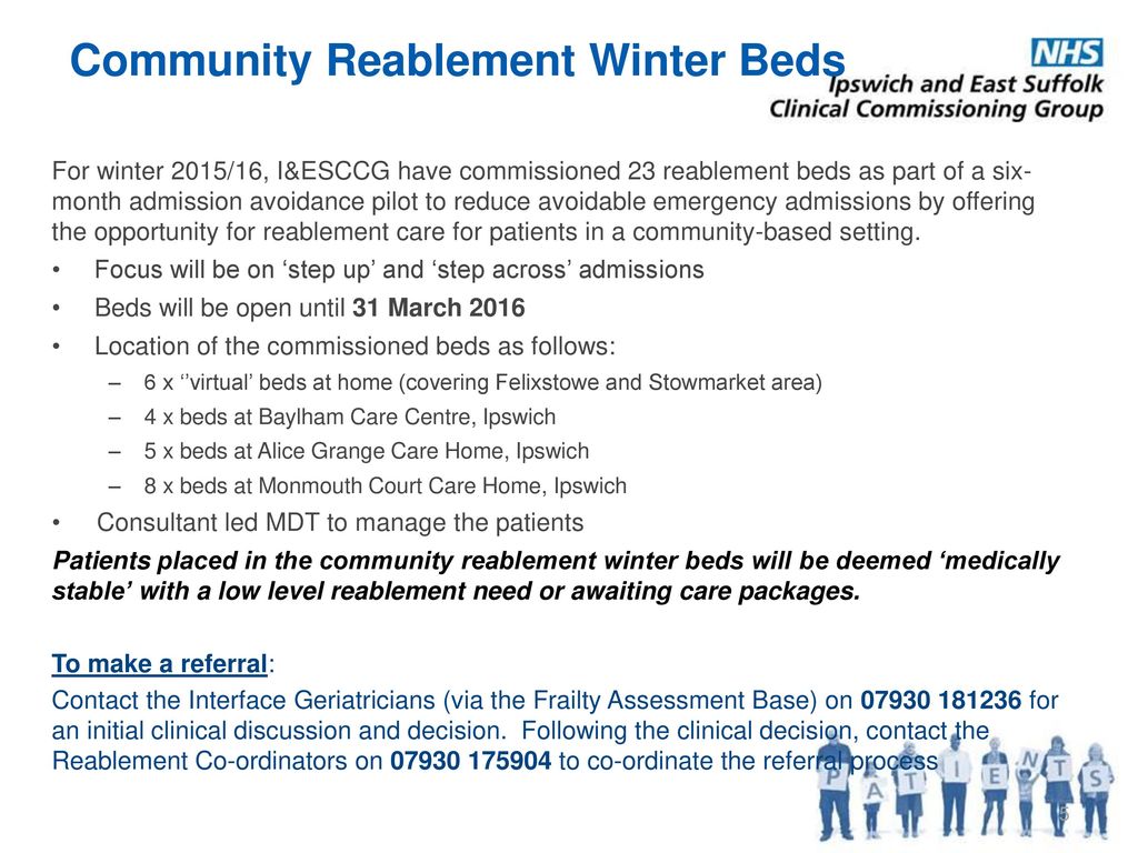 Community Reablement Winter Beds