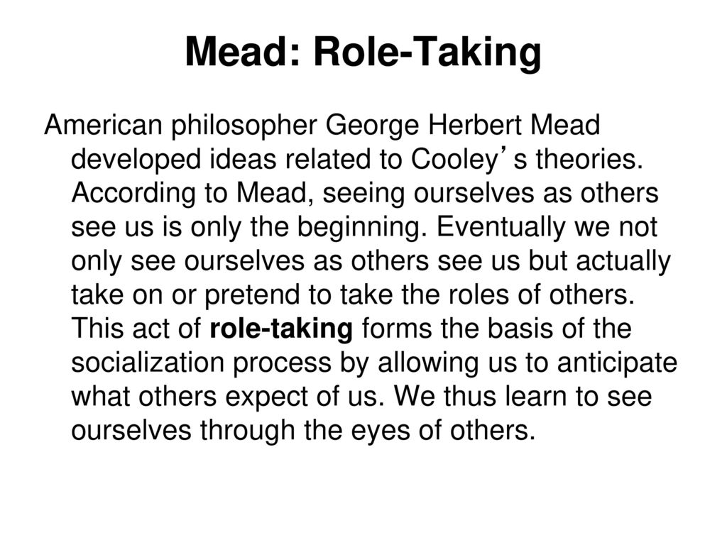 mead and role taking