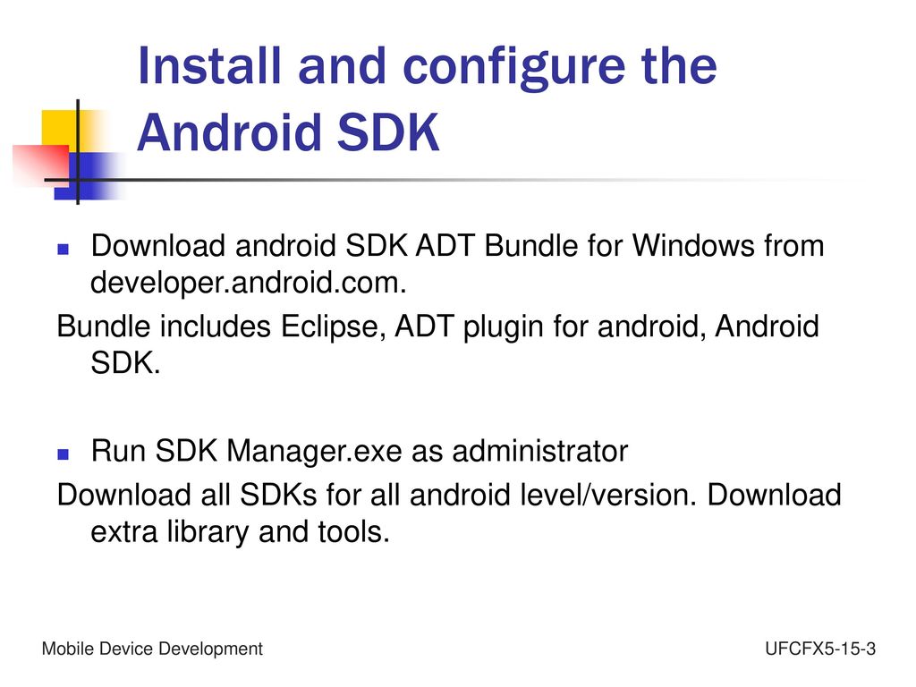 eclipse with adt for windows surface