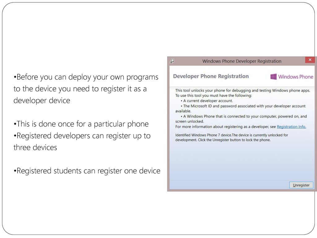 register windows phone for development register windows phone for development