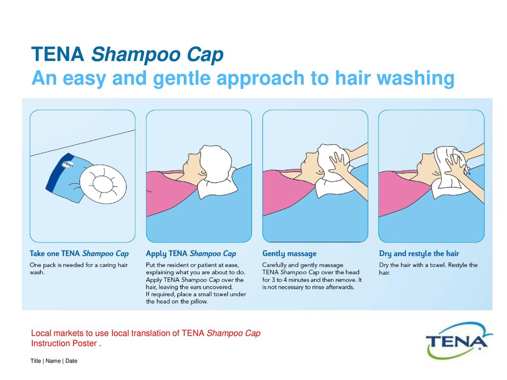 TENA Shampoo Cap For caring, convenient hair put a cap on! ppt download