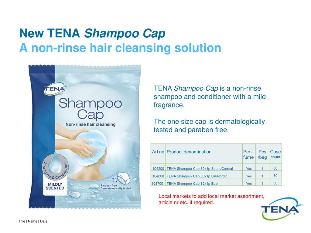 TENA Shampoo Cap For caring, convenient hair washing, put a cap on! - ppt  download