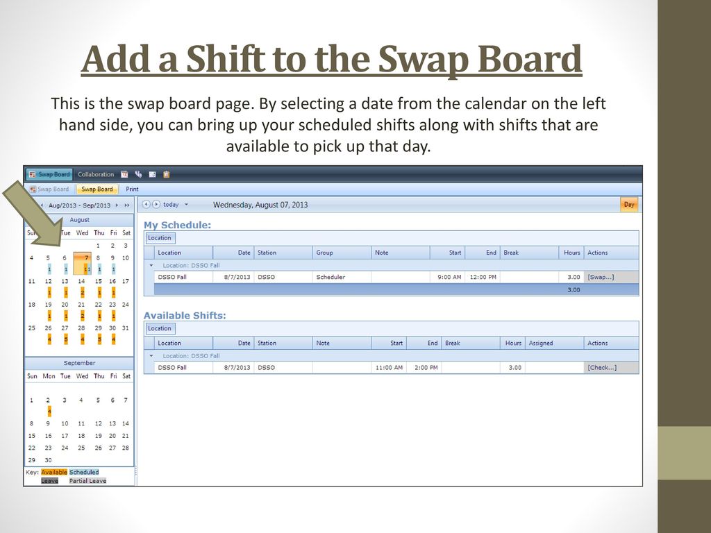 Add a Shift to the Swap Board