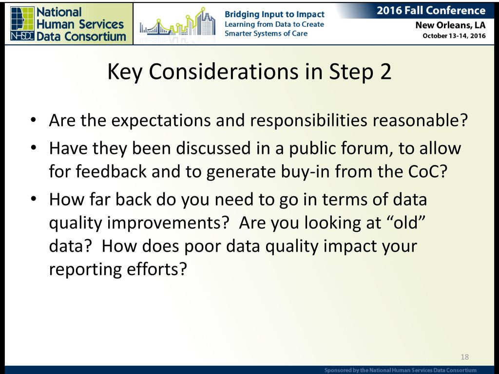 Key Considerations in Step 2