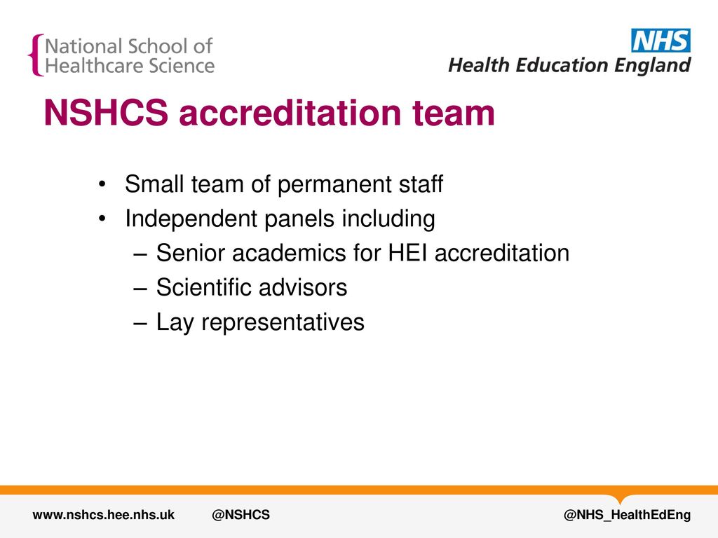 NSHCS accreditation team