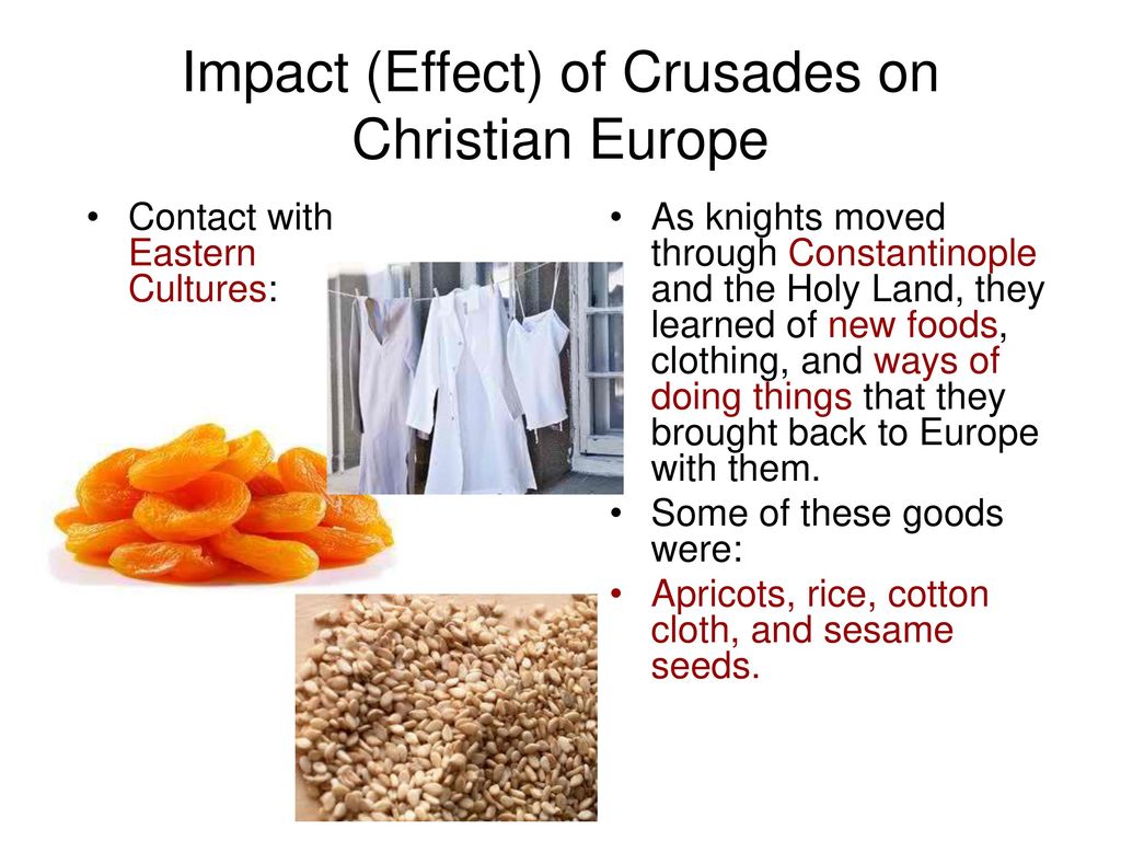 Impact (Effect) of Crusades on Christian Europe