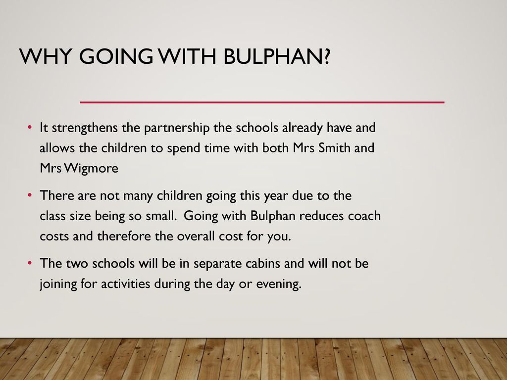 Why going with Bulphan
