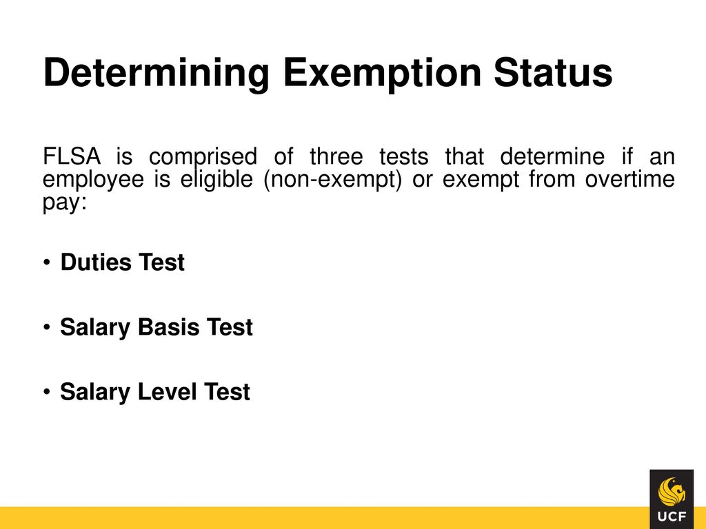Determining Exemption Status