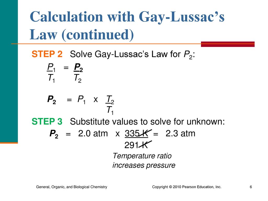 Calculation with Gay-Lussac’s Law (continued)
