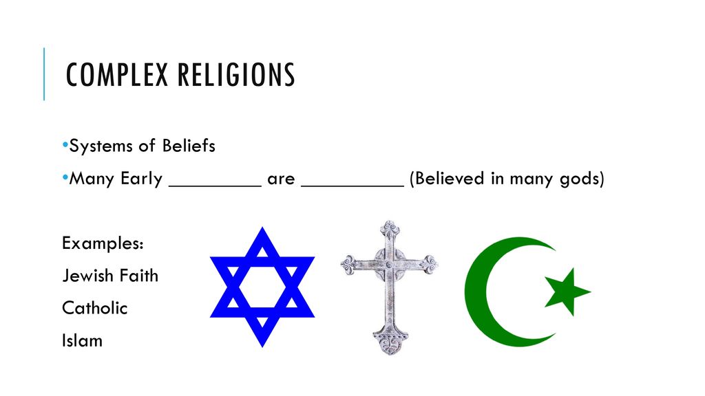 Complex Religions Systems of Beliefs