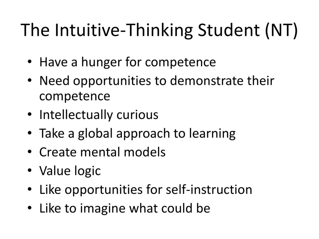 The Four Types Learning Types Of Children Based On The Myers Briggs Type Indicator J Patrick Howley Ppt Download