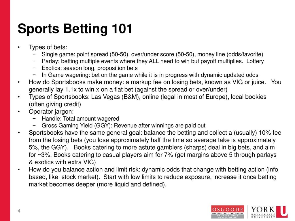 Sports Betting 101 Types of bets: