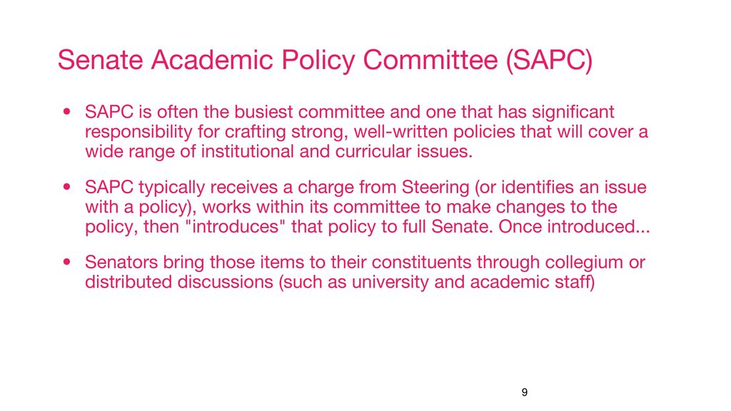 Senate Academic Policy Committee (SAPC)