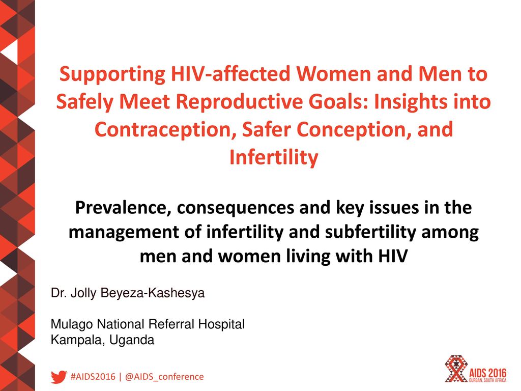 Supporting HIV-affected Women and Men to Safely Meet Reproductive Goals: Insights into Contraception, Safer Conception, and Infertility Prevalence, consequences and key issues in the management of infertility and subfertility among men and women living with HIV