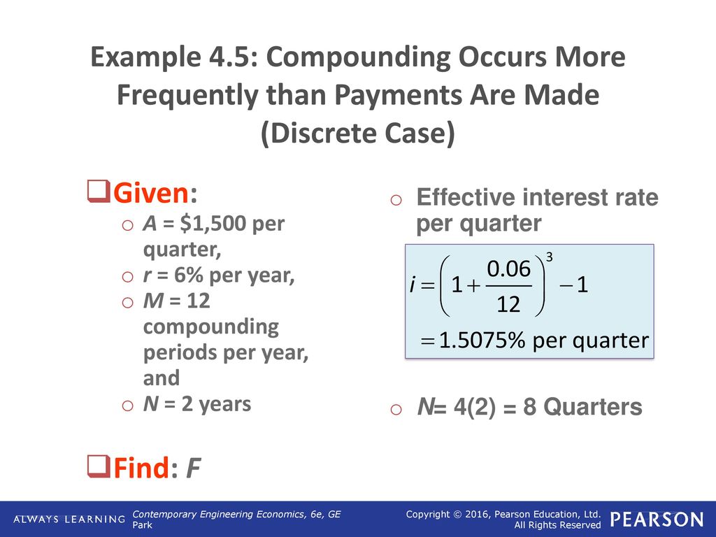 Equivalence Calculations with Effective Interest Rates - ppt download
