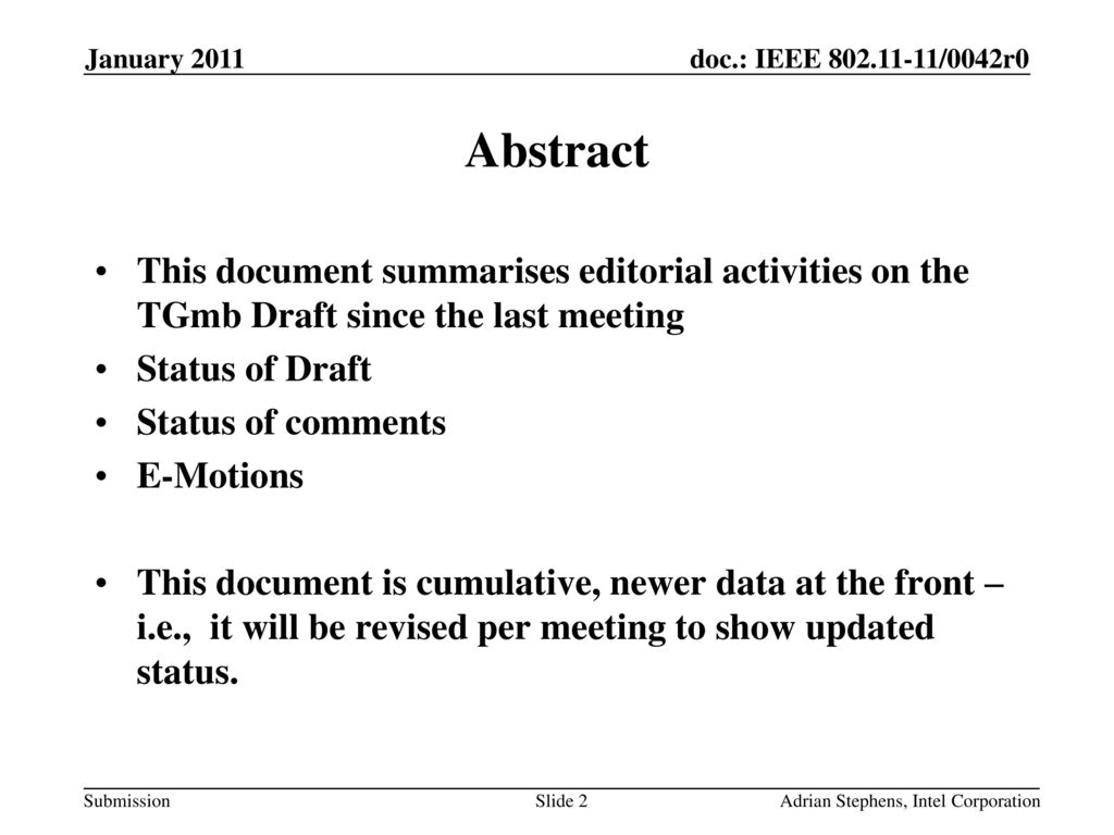 May 2006 doc.: IEEE /0528r0. January Abstract.
