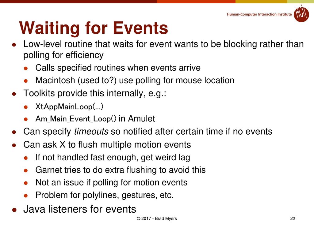 Lecture 5: Conventional Input Models for Window Managers and Toolkits ...