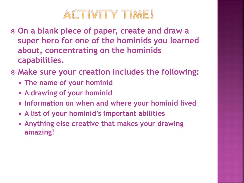 Activity time!