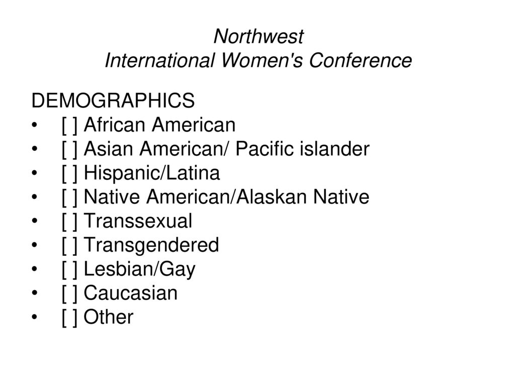 Northwest International Women s Conference