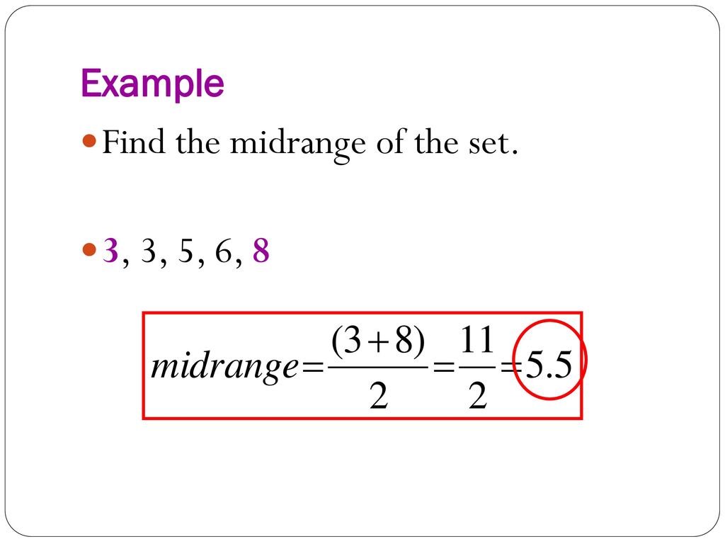 How To Find Midrange In Statistics