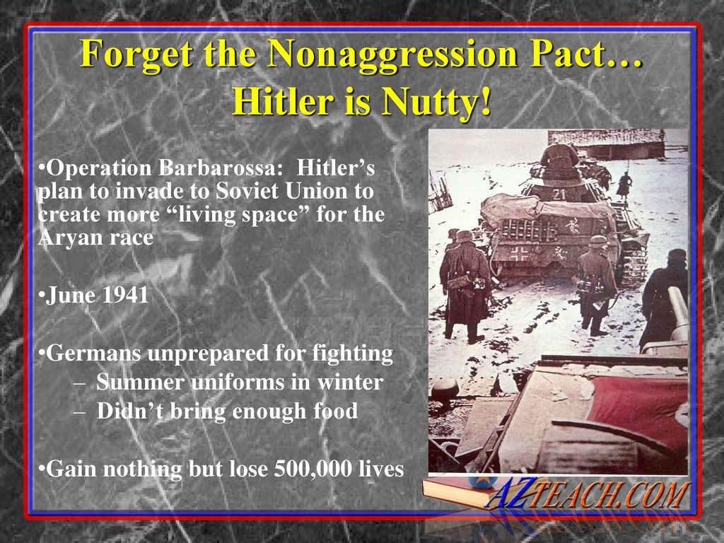 Forget the Nonaggression Pact… Hitler is Nutty!