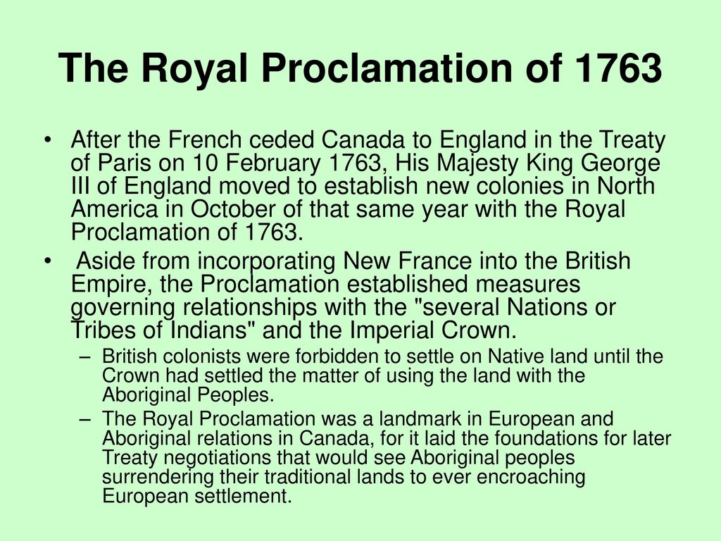 royal proclamation act