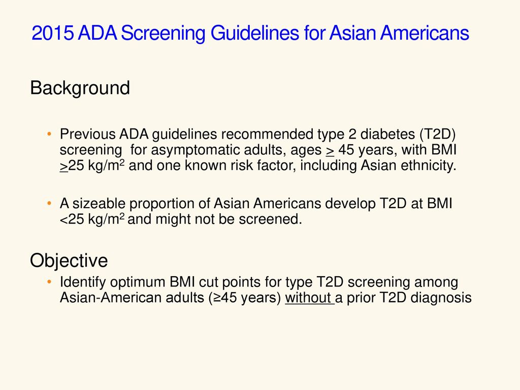Addressing Undiagnosed Cases Of Diabetes In Asian Americans Ppt