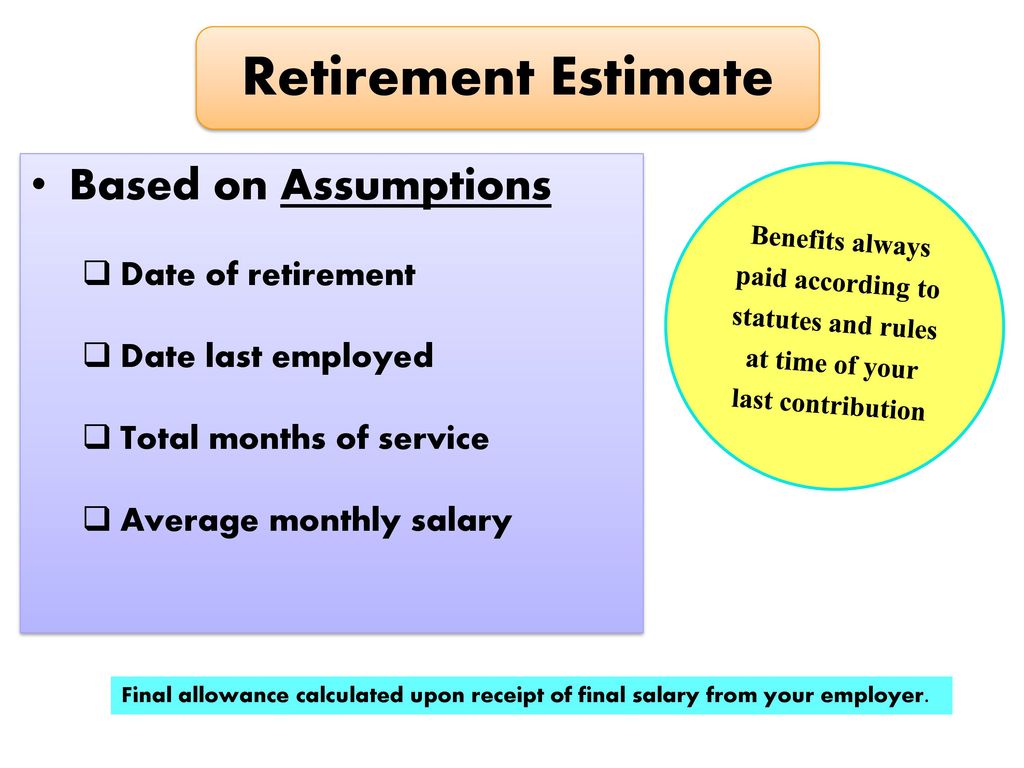 Rsa Retirement Chart
