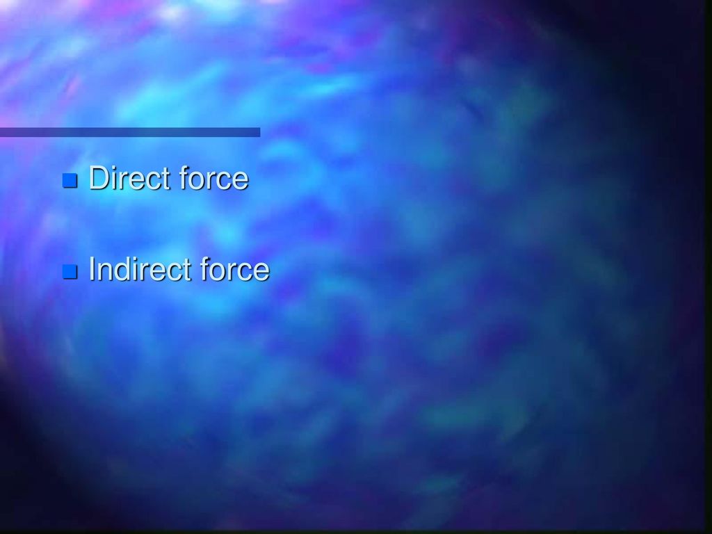 Direct force Indirect force