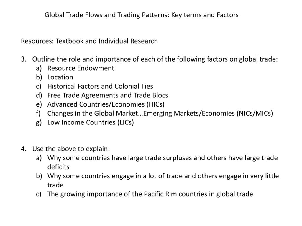 Global Patterns Of Trade Ppt Download