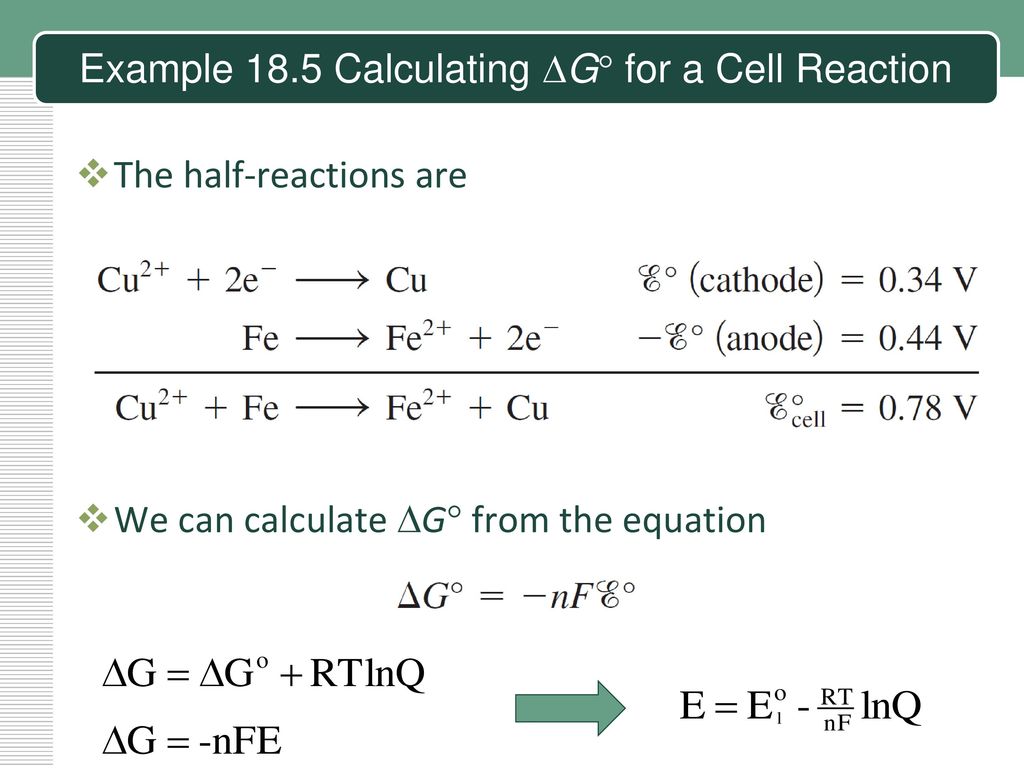 Chapter 18 Electrochemistry Ppt Download