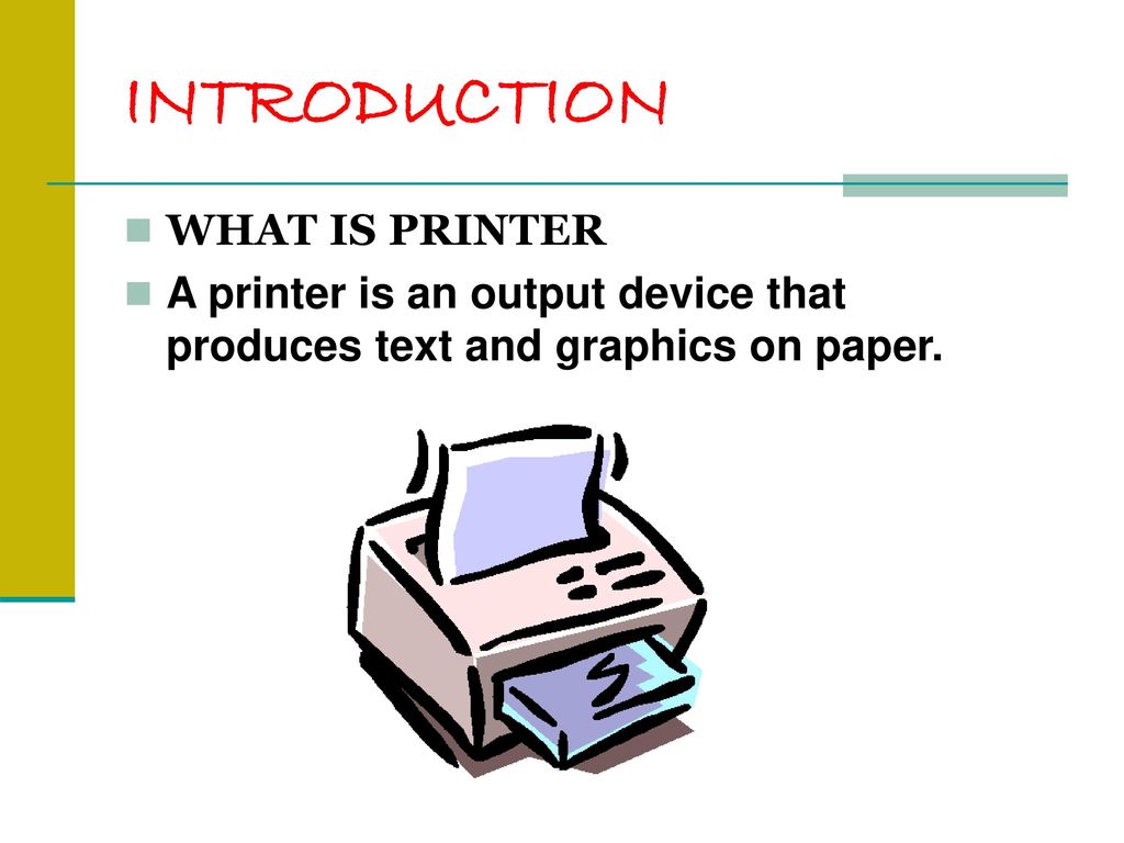PRINTER AND ITS TYPES. - ppt download