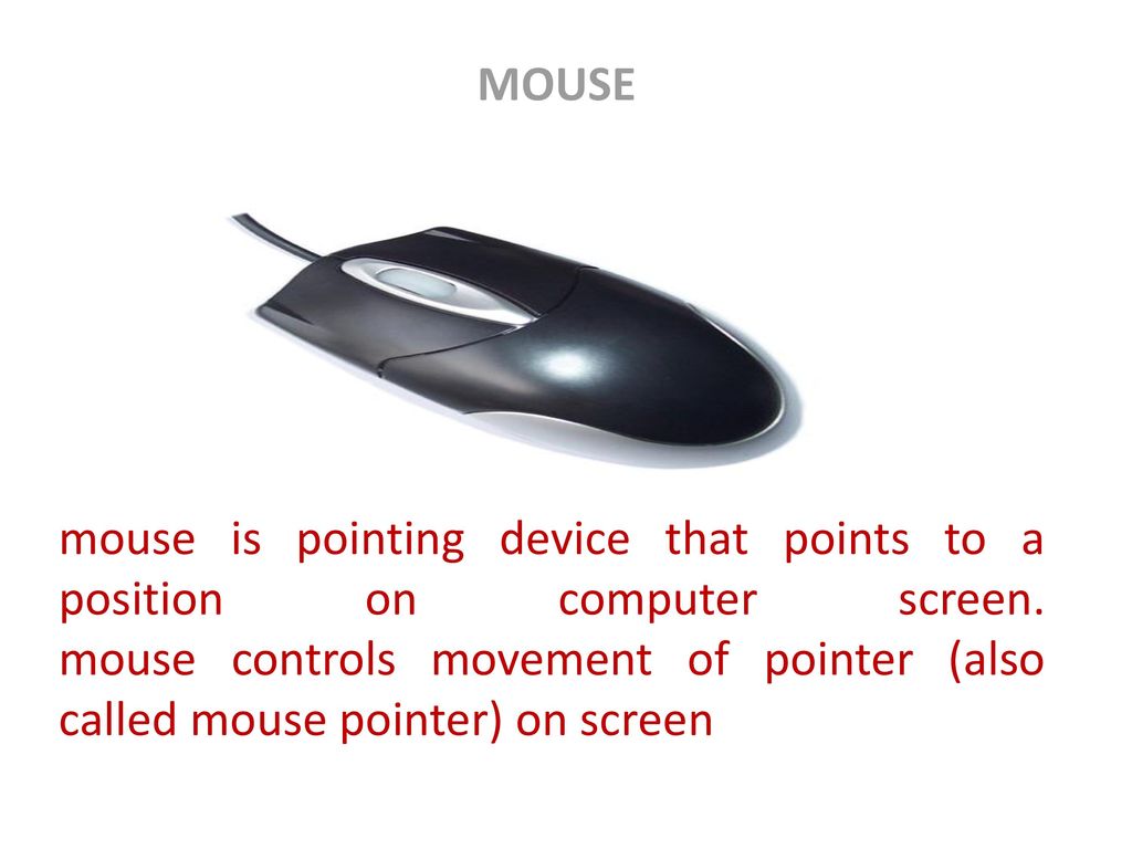 Mouse input device definition outlet