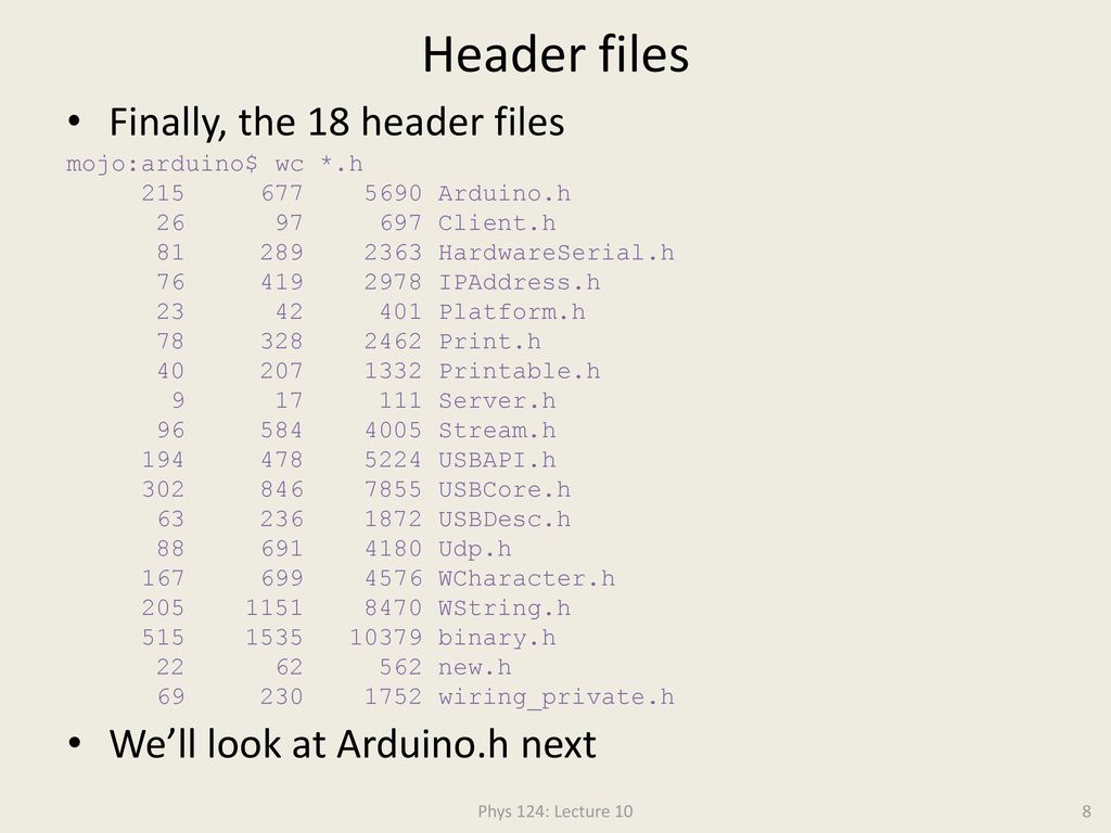 Physics 124 lecture 10 under the arduino hood ppt download