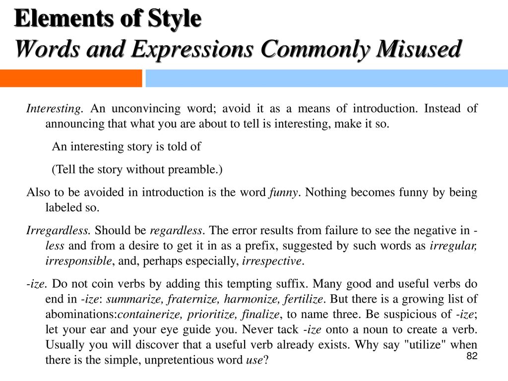 words and expressions commonly misused