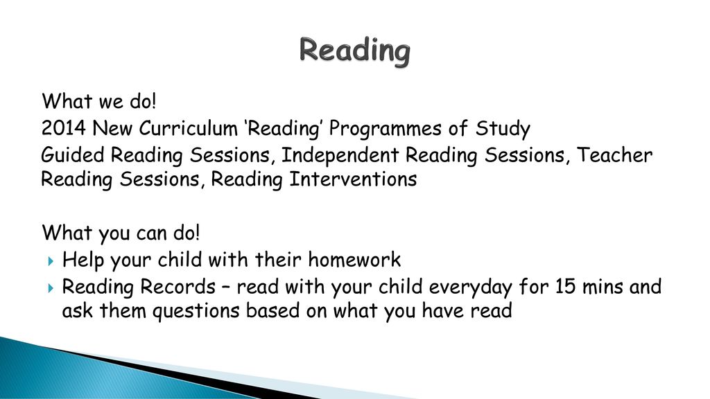 Reading What we do! 2014 New Curriculum ‘Reading’ Programmes of Study