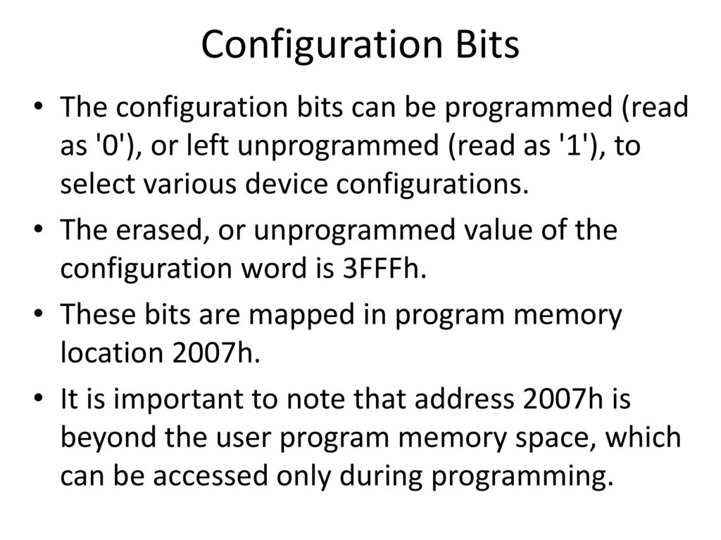 Special Features Of PIC 16F Ppt Video Online Download