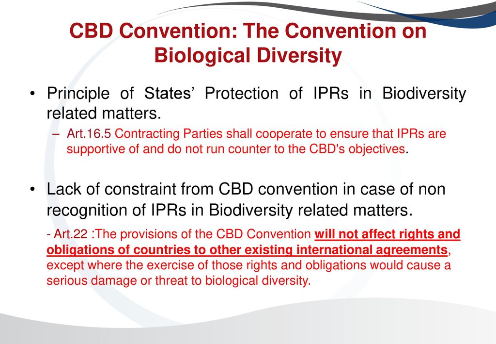 CBD Convention: The Convention on Biological Diversity